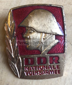 om189 - NVA Army Bester Badge with glass enamel - 1st type mid 1960's without repeat hanger brackets - worn on uniforms