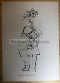 po100 - large NVA poster print - NVA soldier being given flowers