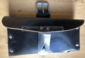 wo637 - 7 - East German Feuerwehr fire fighter axe carry pouch in leather