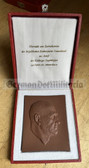 oo172 - East German Communist Party 60 years SED membership honour present - Meissen porcelain cased plaque