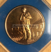 oo123 - c1970 City of Eisleben - East German Lenin presentation plaque table medal
