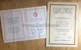 od031 - two Kampfgruppen award certs to the same man