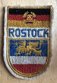 om623 - patch worn by professional Feuerwehr Fire Fighter crews at international competitions - City of Rostock - very scarce