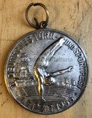 om060 - very scarce & original silver winner's medal of the 1956 DDR National Sports Festival in Leipzig