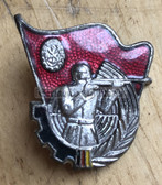 oa031 - c1950s GST shooting badge in silver - enamel