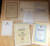ag108 - mixed lot of East German award certificates