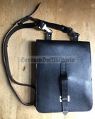 wo166 - 3 - black leather NVA, Grenztruppen, VP VoPo Volkspolizei police map case with map pouch