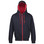 AWDis Varsity Zoodie French Navy / Fire Red