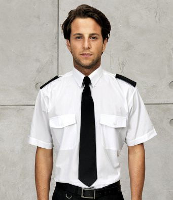 Premier Workwear Mens Short Sleeve Pilot Shirt