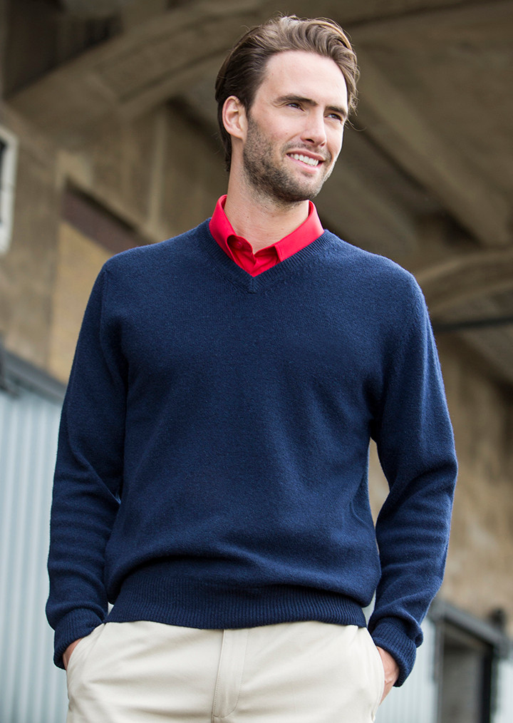 polo with v neck sweater