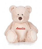 Bear personalised with name.