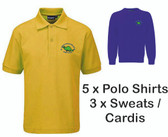Lindley Infant Uniform Pack - Free Home Delivery - 5 Polos and 3 Sweats/Cardis