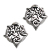 Sterling Silver Heart Pentacle Stud Earrings