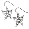 Sterling Silver Butterfly Pentacle Earrings