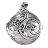 Sterling Silver Celtic Swirl Hidden Pentacle Locket Pendant