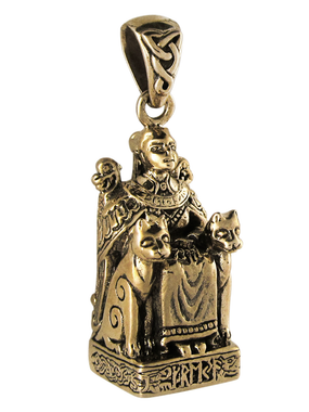 Bronze Norse Freya Goddess of Love Pendant