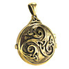 Bronze Celtic Swirl with Hidden Pentacle Locket Pendant