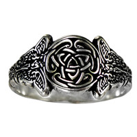 Silver Sidhe Celtic Knot Fairy Triskele Ring