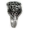 Silver Hermetic Guardian Angel Pentacle Ring