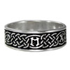 Silver Celtic Knot Norse Rune Love Handfasting Ring