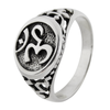 Large Sterling Silver Aum Ring