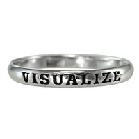 Sterling Silver Visualize Spiritual Inspirational Ring