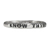 Sterling Silver Know Thyself Spiritual Inspirational Ring