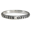 Sterling Silver Crisis Equals Opportunity Inspirational Ring