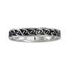 Narrow Braided Silver Celtic Motif Band Ring