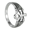 Silver Egyptian Ankh Serpent Ring