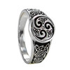 Celtic Knot Spiral Ring Triquetra Ring
