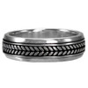 Silver Celtic Knot Braided Spinner Worry Ring