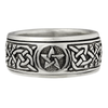 Silver Celtic Knot Pentacle Spinner Worry Ring