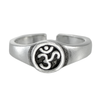 Sterling Silver Aum Symbol Toe Ring