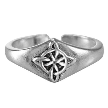 Sterling Silver Celtic Quaternary Knot Toe Ring