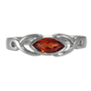 Sterling Silver Celtic Knot Garnet Gemstone Ring