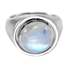 Crescent Moon Rotating Flip Ring Moonstone Celtic Knot Goddess Wiccan Pagan Jewelry