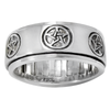 Sterling Silver Pentacle Spinner Worry Ring