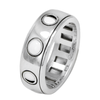 Sterling Silver Lunar Moon Phase Spinner Rotating Worry Ring