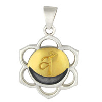 Svadhisthana The Sacral Chakra Pendant Sterling Silver Gold Plated  Jewelry
