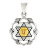 Anahata Heart Chakra Pendant Sterling Silver Gold Plated Jewelry