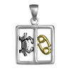 Cancer Crab Zodiac Sign Pendant Sterling Silver Gold Plated
