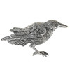 Sterling Silver Raven Crow Brooch Pin Corvid Bird Totem Jewelry