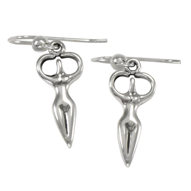Sterling Silver Goddess Dangle Earrings