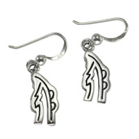 Sterling Silver Reiki Sei Hei Ki Symbol Earrings for Balance Jewelry