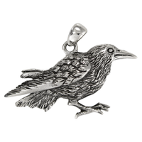 Sterling Silver Raven Pendant
