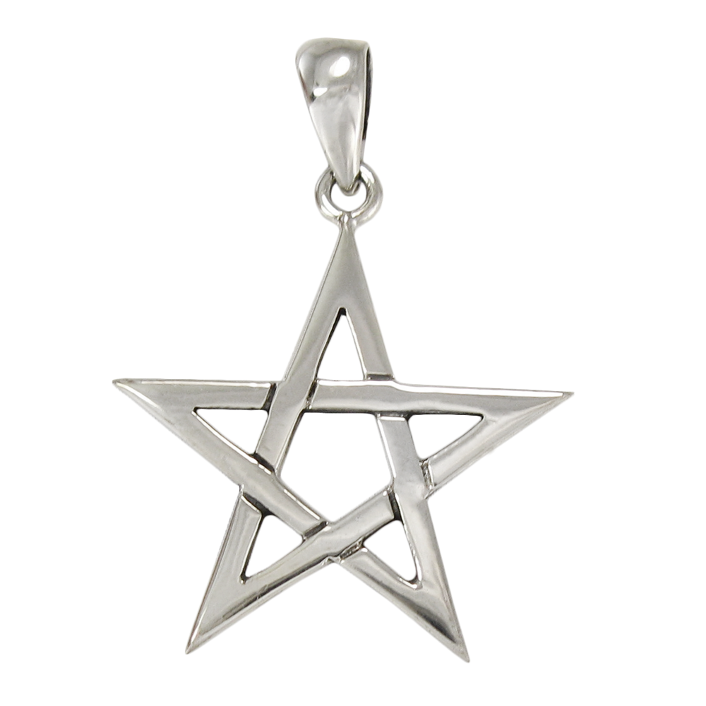 Sterling Silver Hermetic Tetragrammaton Pentagram Pendant Jewelry Wiccan Pagan 