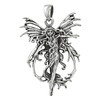 Sterling Silver Fire Fairy Pendant Art - Faerie Jewelry By Amy Brown