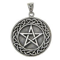 Solid Sterling Silver Celtic Knot Pentacle Pendant for men women Jewelry