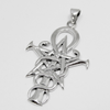 Sterling Silver Pentagram Ankh Caduceus Pendant